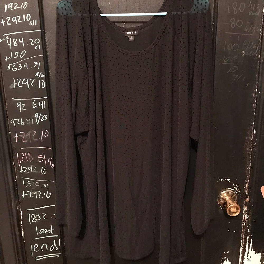 Torrid black star mesh shirt